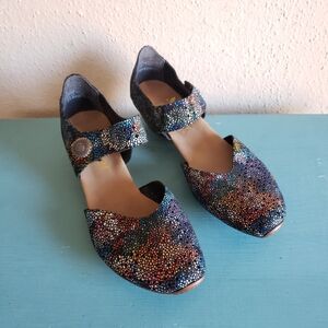 Rieker Mirjam Mary Jane Comfort Antistress Shoes Perforated Leather 36/5.5